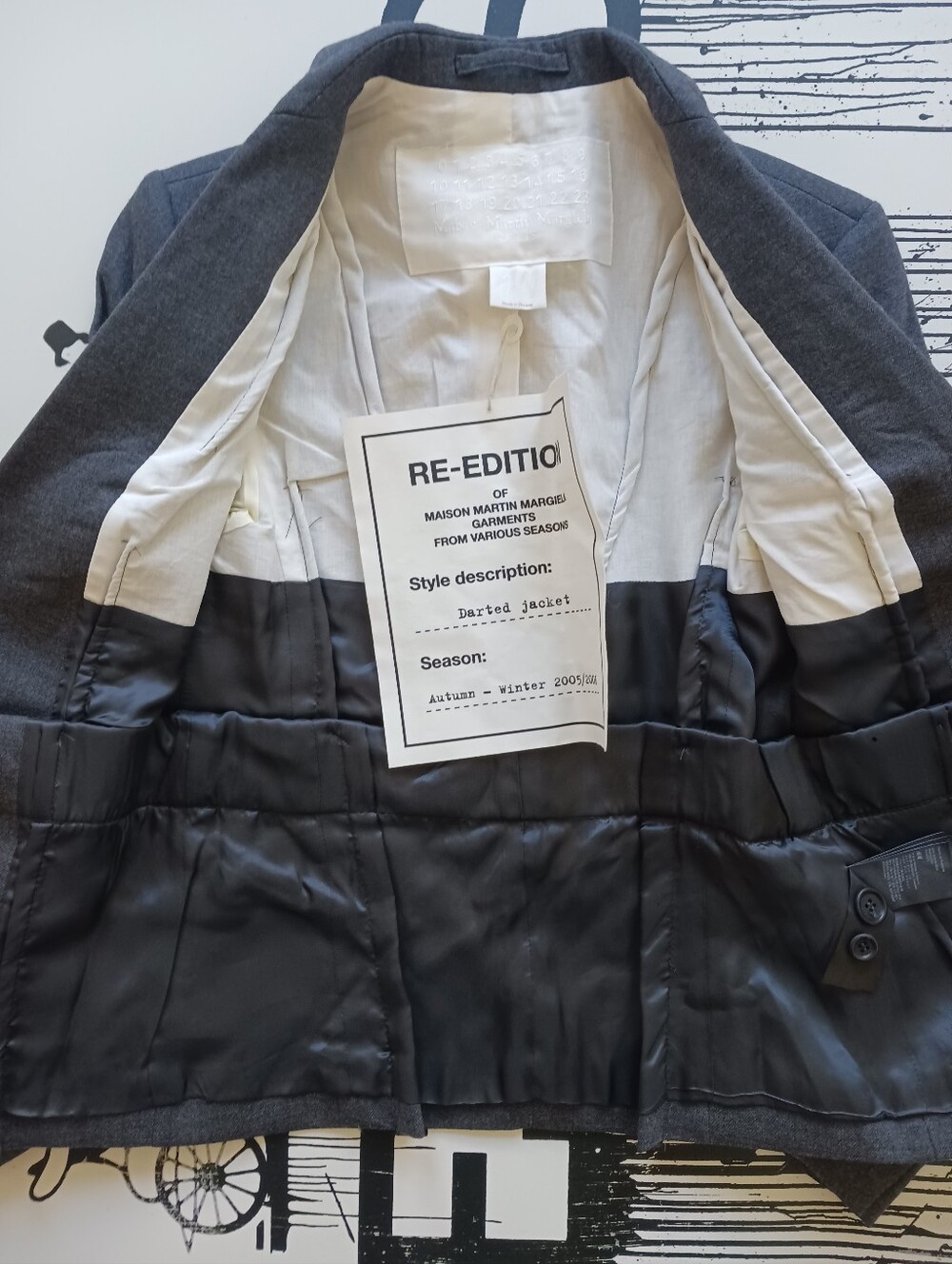 NWT Maison Martin Margiela x H& M Darted Jacket Size 2,Autumm-Winter 2005/2006 - Picture 7 of 11